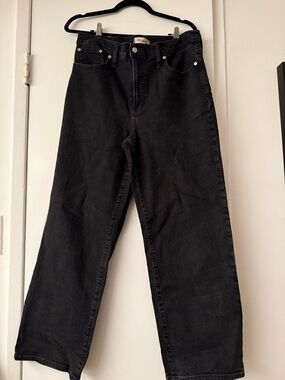 Madewell High-Rise Wide-Leg Black Jeans